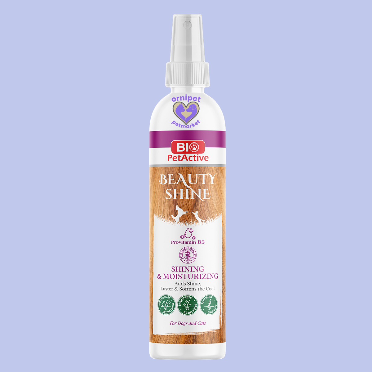Bio Petactive - Beauty Shine Kedi ve Köpek Tüy Parlatıcı Sprey 100 ml