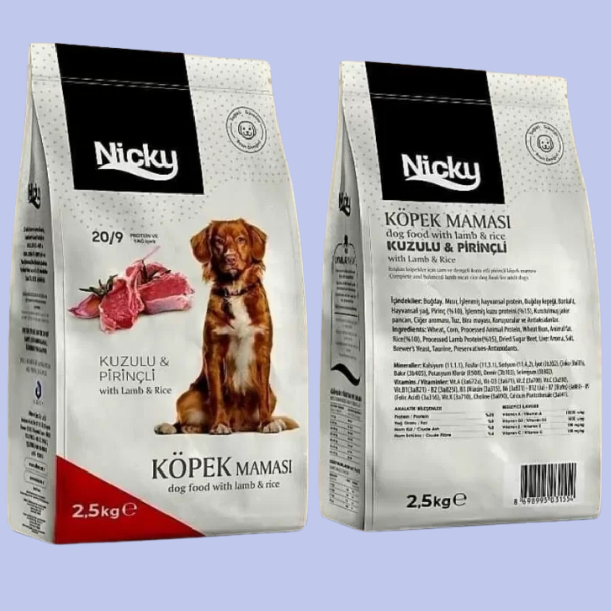 Köpek Maması - Nicky Kuzulu Yetişkin 2,5 kg
